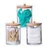 MKLZ 3 Pcs Qtip Holder and Cotton Round Pad Dispenser