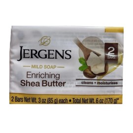 Jergens NEW! JERGENS (2-BARS) 3 Oz. (85g) Bars 🟡🫧 SHEA BUTTER Enriching Mild Soap🫧.