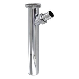 Schläfer 439004 | Siphon Extension for Washbasin with Connection Washing Machine, Dishwasher in Brass 1 1/4 Inch x Diameter 32 mm x 150 mm, Adjustable Pipe Collar with Folder