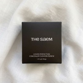 The Saem Cover Perfection Concealer Cushion Renew (main product + refill) No. Light Beige No. 1.25 / 더샘 커버 퍼펙션 컨실러 쿠션 리뉴(본품+리필) 호 라이트 베이지 1.25 호