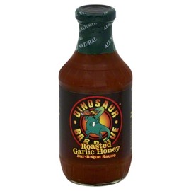 Dinosaur Bar-B-Que Roasted Garlic Honey BBQ Sauce, 19 oz (Pack of 6)