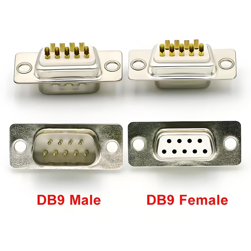 Willwewon 20Pcs DB9 Male RS232 D-sub Serial Solder Connector, Gold