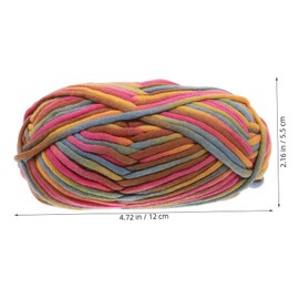 KONTONTY Rainbow Yarn Set Crochet Yarn for Beginners Cotton Nylon Blend Perfect for Knitting Projects