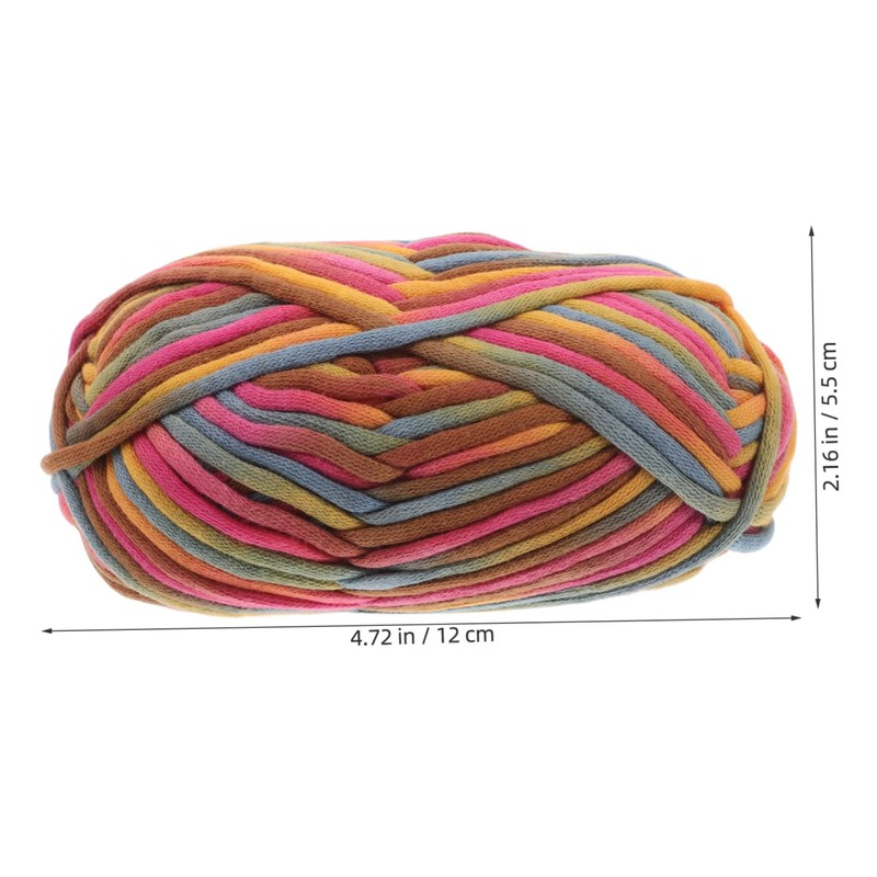 KONTONTY Rainbow Yarn Set Crochet Yarn for Beginners Cotton Nylon