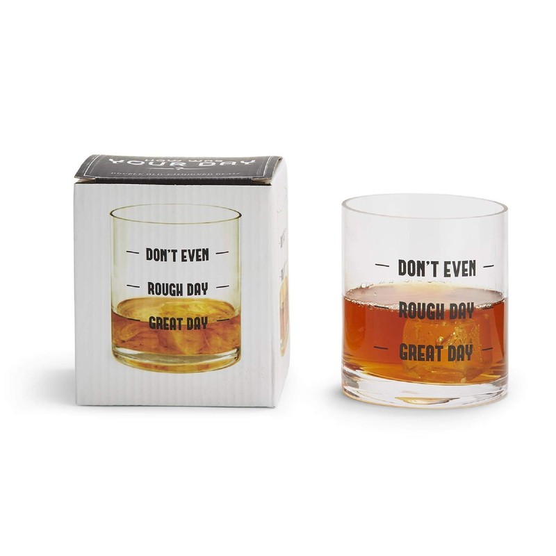 Two's Company "Don't Even" Double Old Fashion Glass In Gift