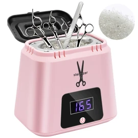Wbuosz Nail Tool Sterilizer High Temperature 329℉ Sterilizer for Nail Tools Portable with Glass Beads for Metal Tools Salon & Esthetician Supplies
