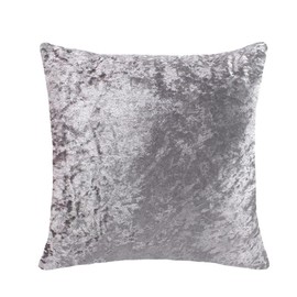 RKAAS HOME Super Soft Decorative Luxurious Crushed Ice Velvet Square Cushion Cover for Living Room Sofa Couch Bed 55cm x 55cm 22x22 Inches (Pack of 4 - Silver Grey)