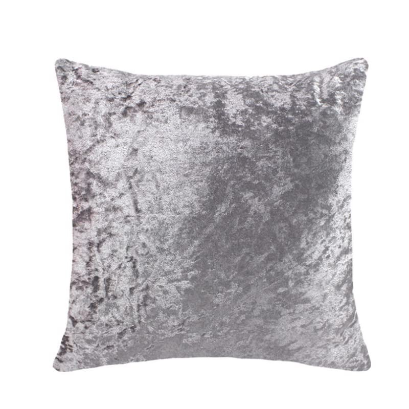 RKAAS HOME Super Soft Decorative Luxurious Crushed Ice Velvet Square