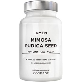 Amen Organic Mimosa Pudica Seeds Capsules, 2 Month Supply, Vegan Mimosa Pudica Seed Plant Supplement - Mimosine Sensitive Plant Pills - Fat Soluble Dietary Supplement - Non-GMO & Vegan - 120 Capsules