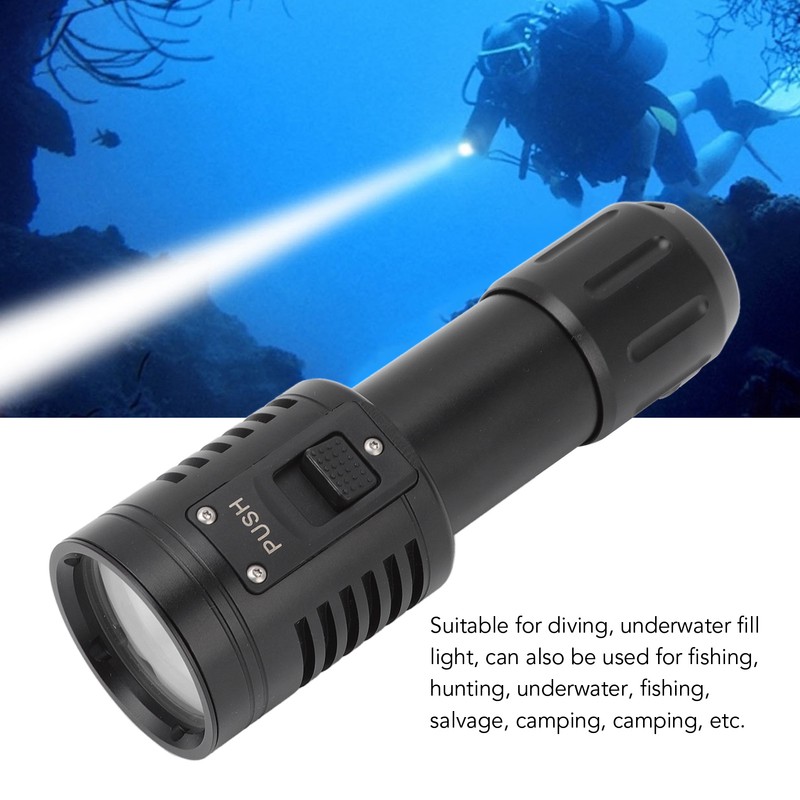 Diving Flashlight 5000LM 6 Light Modes Portable Underwater Flashlight Diving
