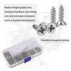 Roosea Pack of 1000 Small Self-Tapping Screws Metal M2 Wood