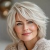 Dsimeig Women Short Layered Bob Wig with Bangs Synthetic Halloween