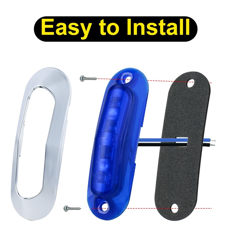 PSDRIQQ 20Pack 3.7 Inch 4 LED Marine Boat Interior Lights,