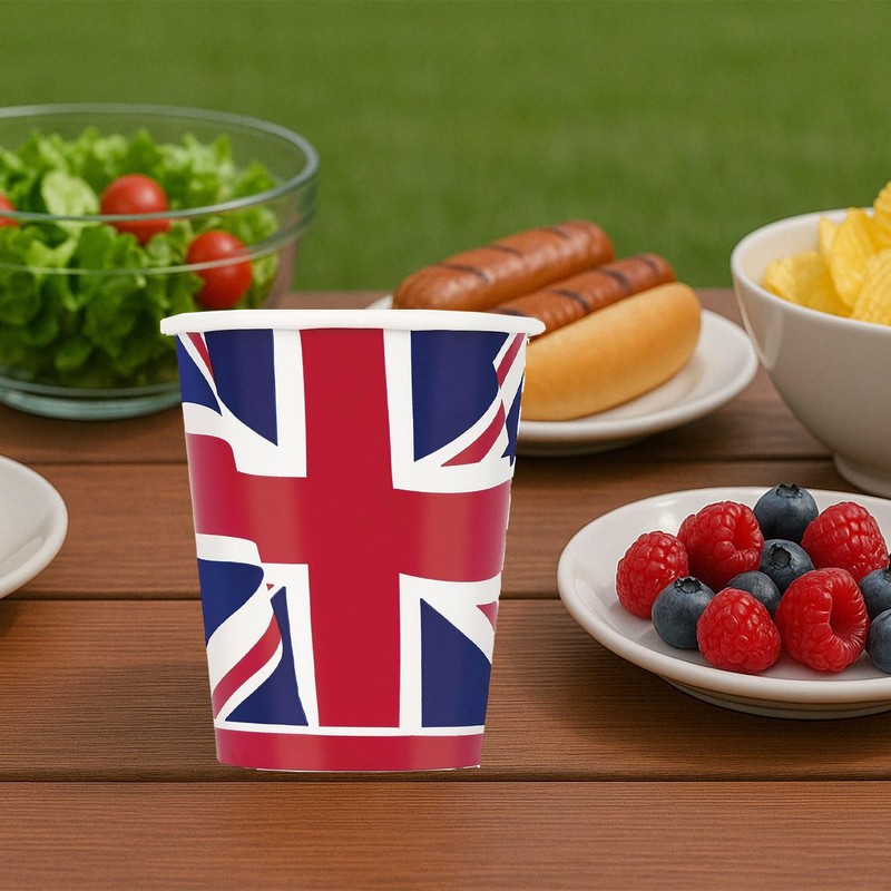 Union Jack Paper Cups – 8 Cups for VE Day