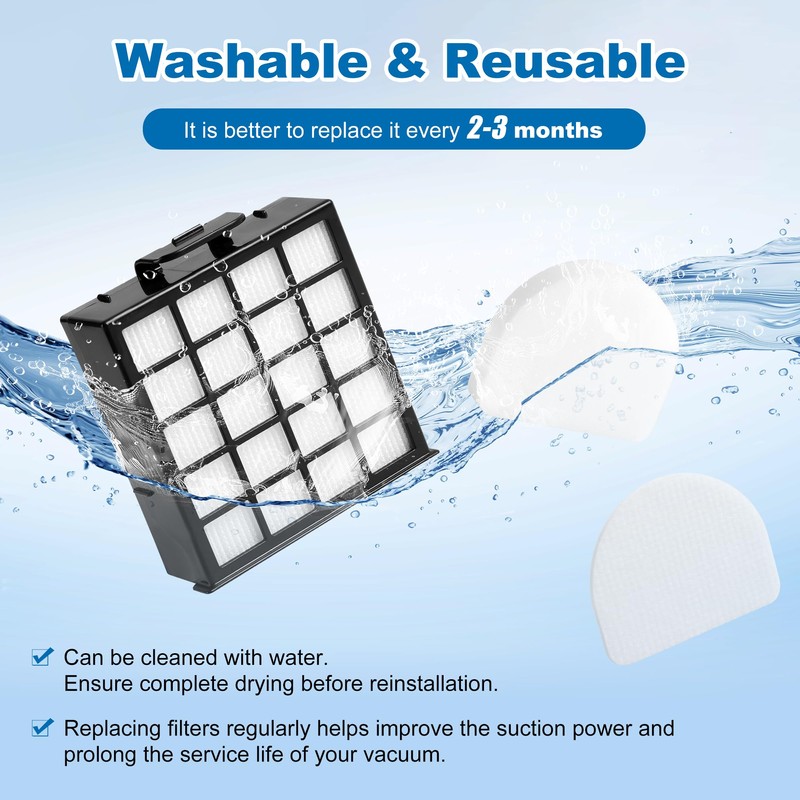 AZ4002 AZ4000 AZ4002W HEPA Filter Replacement Compatible with Shark POWERDETECT