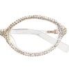 ICARA Fashion Rhinestone bling Reading Glasses for Women Retro Oval