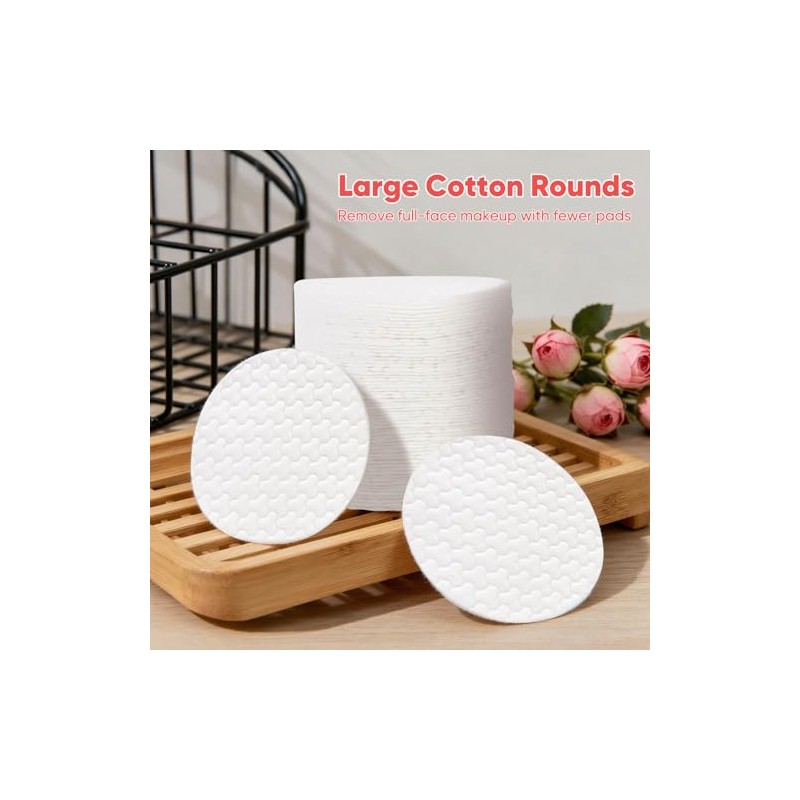 ICOTLE 200 rondas grandes de algodón, almohadillas de algodón 100%