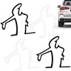 YDUNARISE 4 Pieces Funny Car Stickers, Reflective Stickers for Cars,
