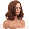 BERON Brown Wigs for Womens Short Curly Wavy Wig Girls