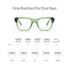 eyebobs Kvetcher Unisex Premium Blue Light Readers, Green crystal front
