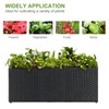 LEWIS&WAYNE Large Rectangular Block Planter Box Handmade Wicker Tall Planters