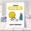 Funny Golf Birthday Card for Men - You're Seven-tee! Perfect