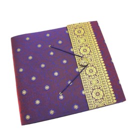 Large Photo Album Indian Sari Design 240 mm x 260 mm Purple