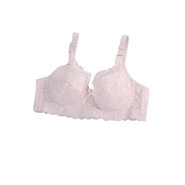 sourcing map Women Cotton Cup Push Up Bra Plus Size Bra 2 Pcs Light Pink 105