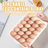 Egg Holder for Refrigerator,3-Layer Deviled Egg Container with Lid and