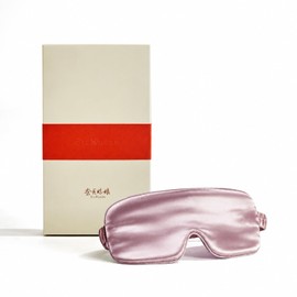 Silk Girl Daughter (100% Grade 6A Natural Silk), Eye Mask, For Sleeping, AB Surface, Reversible, Breathable, No Pressure, Light Blocking, Washable, Ultra Lightweight, Blindfold, Perfect Sleeping Goods for Airplanes, Travel, Business Trips, Luxury Gift for Women (Pink)
