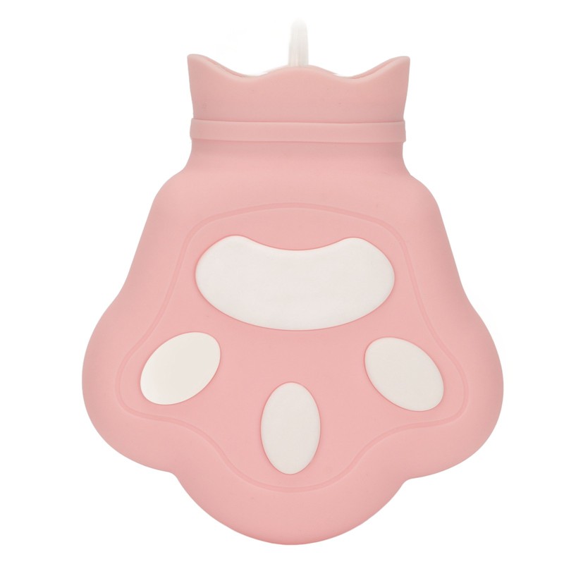 Hot Water Bag Silicone Hot Compress Portable Cartoon Bear Paw