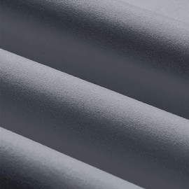 Aiyufeng Nika - Cortinas 100  opacas de 45 pulgadas de largo, juego de 2 paneles de cortinas grises de 45 pulgadas de largo, aislamiento térmico...   