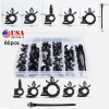 60pcs Universal Automotive Wire Loom Clips Kit Engine Bay Harness