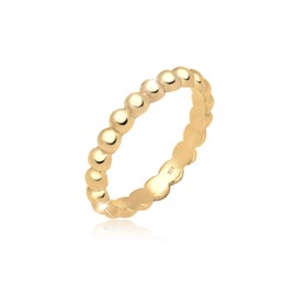 Elli Women's Stacking Ring 925 Sterling Silver Gold, Year-round, None