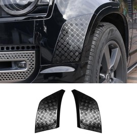 Front Wheel Arch ABS Black Body Anti-Scratch Protection Cover Trim Kit Compatible with 2020-2025 Land Rover Defender 90 110 130 Decoration Armor Sticker Trim Exterior Accessories