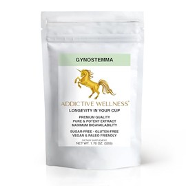Addictive Wellness Gynostemma Leaf Extract Powder - Pure & Potent Jiaogulan Adaptogen for Energy, 1 Packet