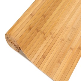 SINNSIDELIN Natural Bamboo Wall Panel 48 x 94.5 Inch,Renewable Pole Wrap Bamboo Wainscoting Paneling for Interior Decoration,Wall Decor, Ceiling Cabinet Furniture(Natural)