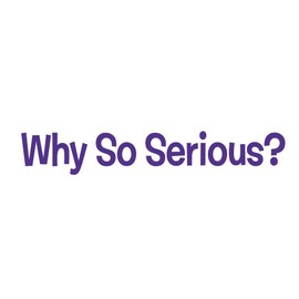 Why so Serious? Vinyl Window Sticker - White Joker Decal (Purple)