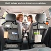 Hiitytin 7-In-1 Car Seat Back Organizer with 3.74” Cup Holders,