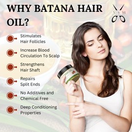 Generic Organic Raw Batana Oil for Hair Growth & Thickness - Men & Women - Dr. Sebi Approved - 4.2 Oz