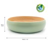 Dehaus® Large Stylish Bamboo Fruit Bowl - 30cm, Sage Green