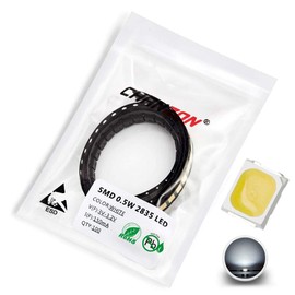 Chanzon 100 pcs 2835 White SMD LED Diode Lights (Surface Mount Chip 2.8mm x 3.5mm DC 3V 150mA 0.5W 50-55LM) High Intensity Super Bright Lighting Bulb Lamps Electronics Components Light Emitting Diodes