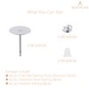 BEADNOVA Earring Hardware 180pcs 4mm Stainless Steel Earring Posts Flat