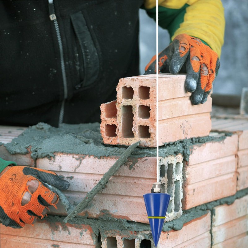Veemoon Builder Plumb Bob and Line Set, Vertical Plumb Bob