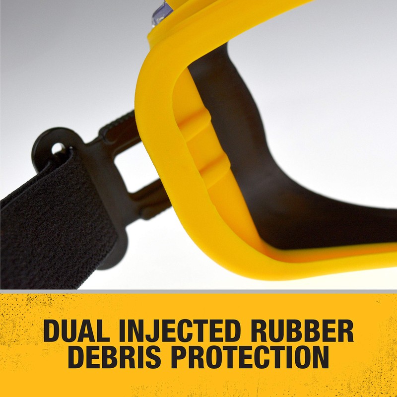 DEWALT DPG82-11 Concealer Clear Anti-Fog Dual Mold Safety Goggle, Clear