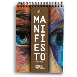 Cuaderno para Dibujo A4+ Manifiesto Sketches, 100 Hojas Bond de 120 g para Bocetos y Sketch