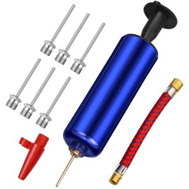 Eruinfang Ball Pump, Ball Pump, Air Pump Inflator with 7 Needles, 1 Nozzle and 1 Valve Adapter for Basketball, Football, Volleyball, Rugby Ball, Balloons, Swimming Ring and Other Inflatable Balls