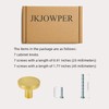 JKJOWPER 7-Pack Brushed Brass Cabinet Knobs 1 Inch - Solid