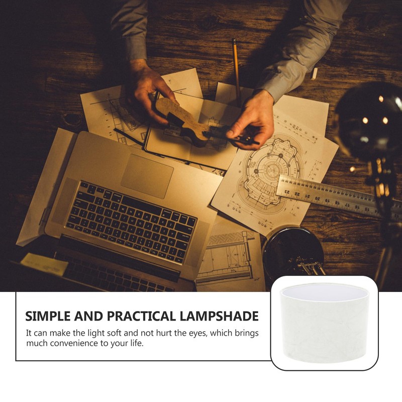 jojofuny Oval Lamp Shade, E27 Silk Cloth Lampshade Replacement Dum