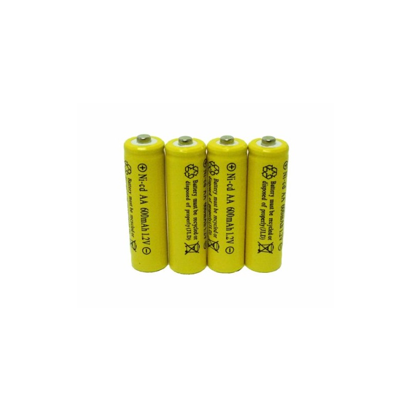 4 PC Ni-Cd Rechargeable Battery batteries